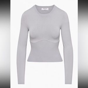 Aritzia Babaton Sculpt Knit Empire Long Sleeve